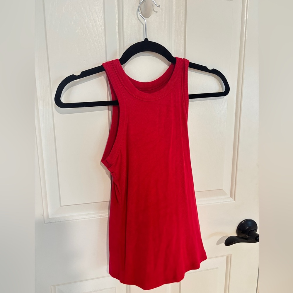 SHEIN Red Cut Out Tank Top